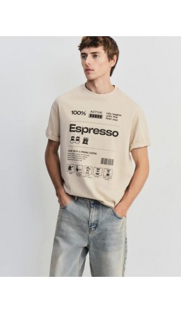 футболка мужская бежевый