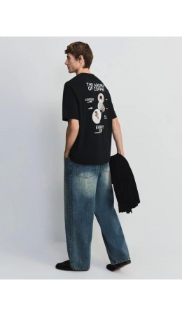 футболка мужская черный принт