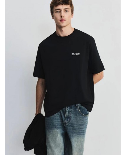 футболка мужская черный принт