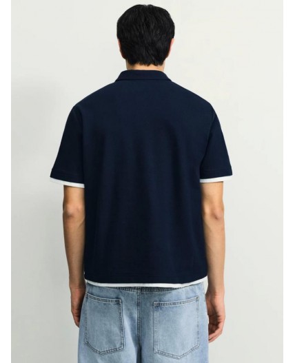 поло мужское темно-синий