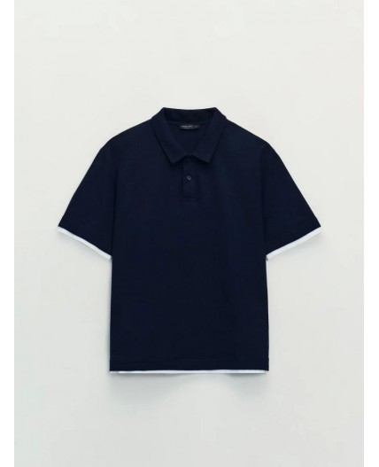 поло мужское темно-синий