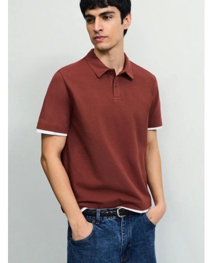 поло мужское терракот/кирпичный