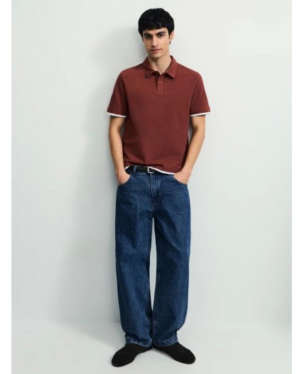 поло мужское терракот/кирпичный