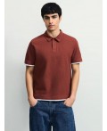 поло мужское терракот/кирпичный