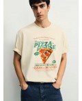 футболка мужская бежевый принт