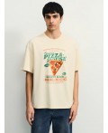 футболка мужская бежевый принт