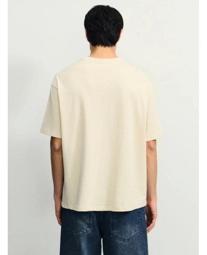 футболка мужская бежевый принт