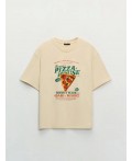 футболка мужская бежевый принт
