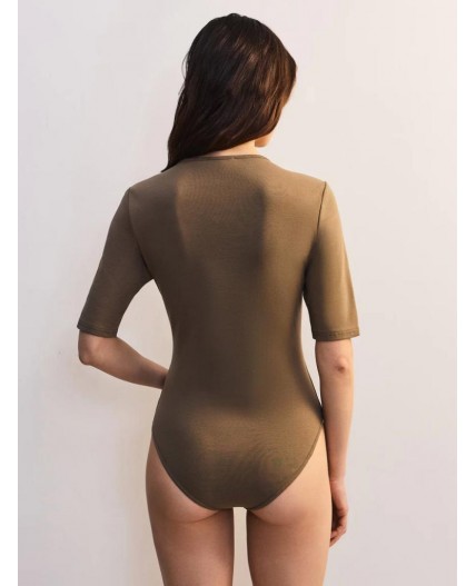 боди женское хаки/оливковый