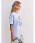 футболка женская голубой