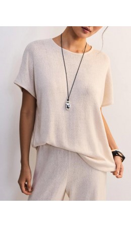 футболка женская молочный