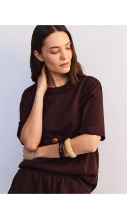футболка женская тёмно-коричневый