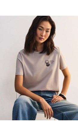 футболка женская молочный