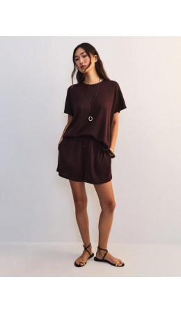 футболка женская тёмно-коричневый