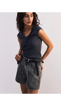 футболка женская темно-серый меланж