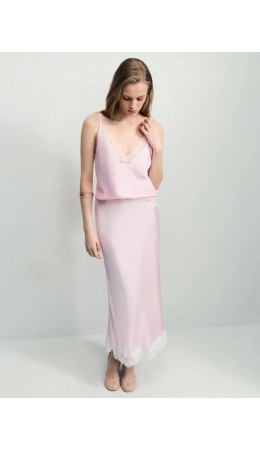 юбка женская розовый графика мелкая