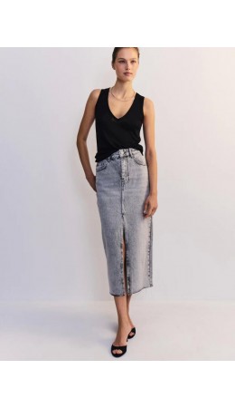 юбка джинсовая женская светло-серый