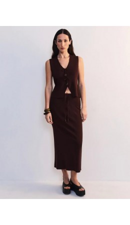 юбка женская тёмно-коричневый