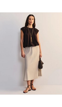 юбка женская серо-бежевый