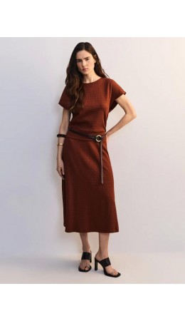 юбка женская терракот/кирпичный