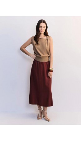 юбка женская терракот/кирпичный