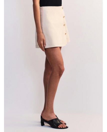 юбка-шорты джинсовая женская ваниль