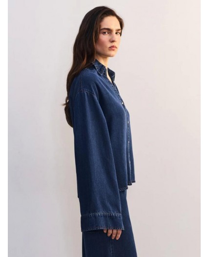 блузка женская темный индиго