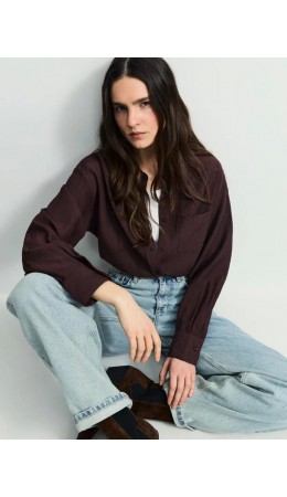 блузка женская тёмно-коричневый