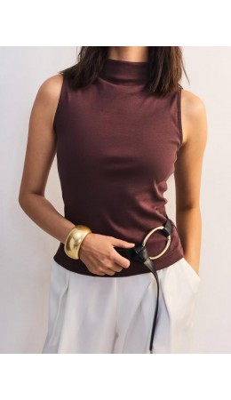 блузка женская тёмно-коричневый