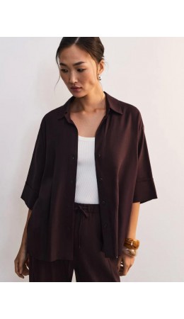 блузка женская тёмно-коричневый