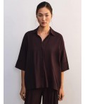 блузка женская тёмно-коричневый