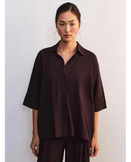 блузка женская тёмно-коричневый