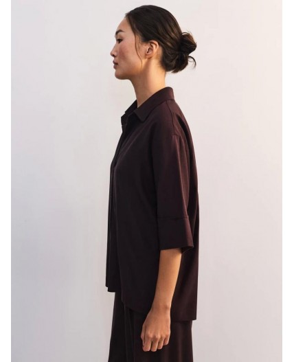 блузка женская тёмно-коричневый