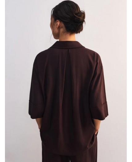 блузка женская тёмно-коричневый