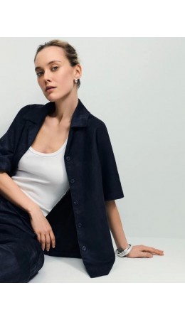 блузка женская темно-синий