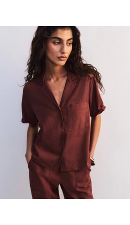 блузка женская терракот/кирпичный