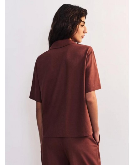 блузка женская терракот/кирпичный