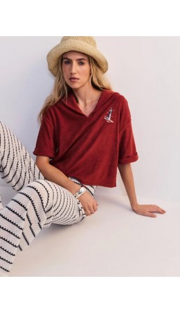 блузка женская терракот/кирпичный