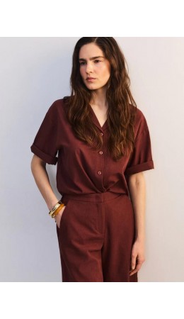 блузка женская терракот/кирпичный