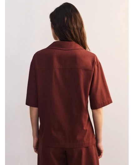 блузка женская терракот/кирпичный