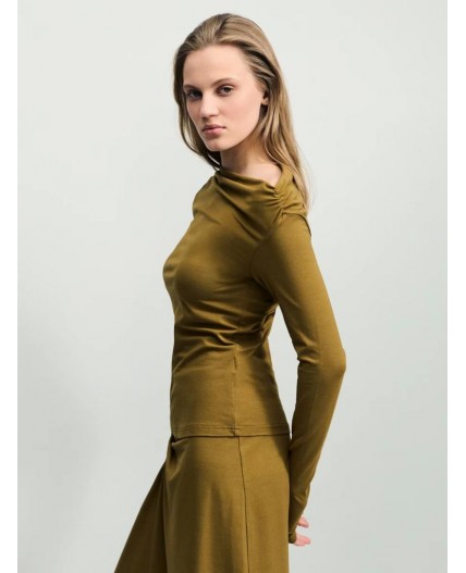 блузка женская хаки/оливковый