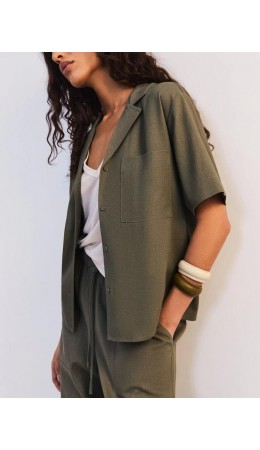 блузка женская хаки/оливковый