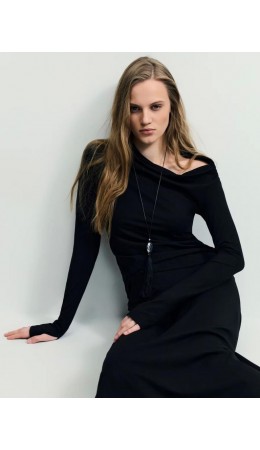 блузка женская черный