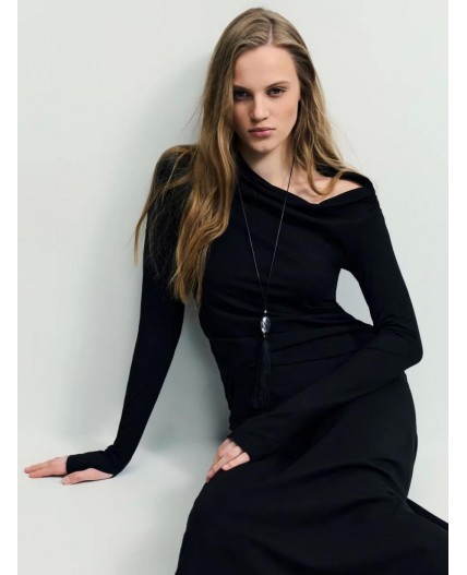 блузка женская черный