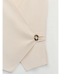блузка с брошью женская молочный