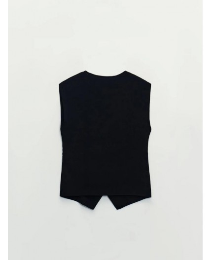 блузка с брошью женская черный