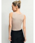 боди спортивное женское бежевый