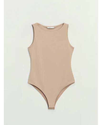 боди спортивное женское бежевый