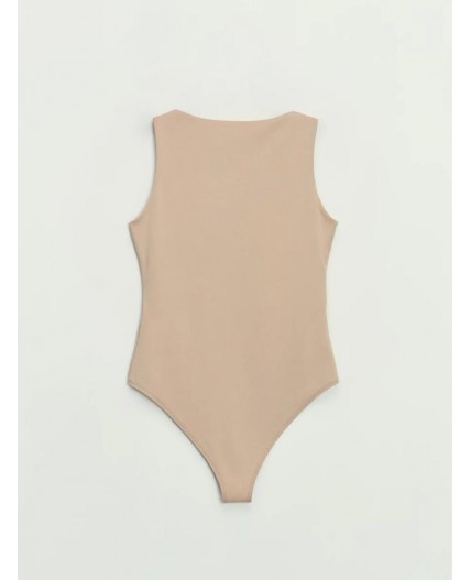 боди спортивное женское бежевый