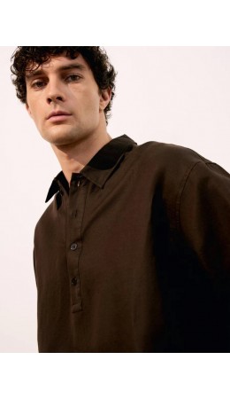 верхняя сорочка мужская тёмно-коричневый